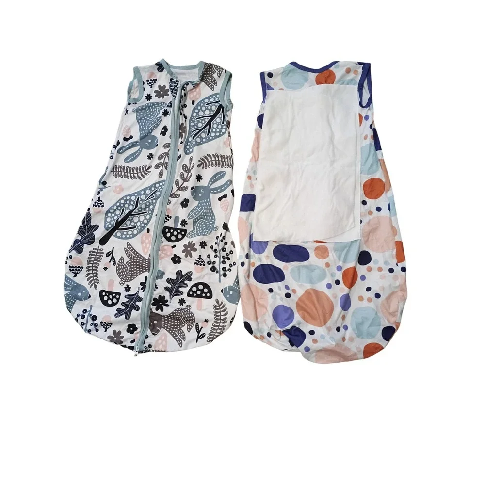 Guntail 2 Pack Baby Sleep Sacks 3-6 Months Rabbit and Rocks Wearable Blankets
